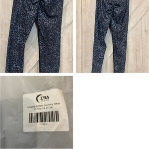 Zyia Active Leopard Brilliant Scrunch Leggings High-Rise 7/8 Length